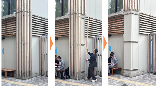 建物外装としてのつな木材